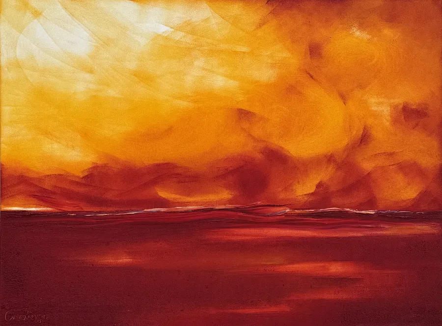 Зображення "”Red Sky“" від Olena Sloboda, розмір: 60x80cm, матеріали: Олія, полотно, медіум: Живопис, місто: Lviv, Ukraine, ціна: $800