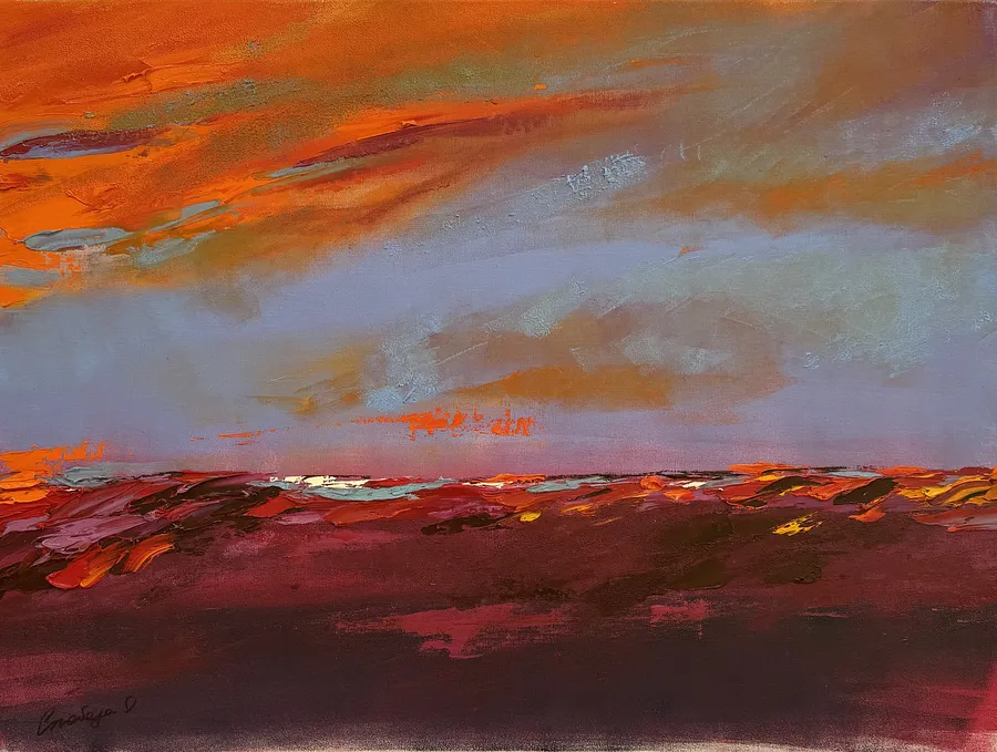 Зображення "“Skyline”" від Olena Sloboda, розмір: 80 x 60 cm., матеріали: Олія, полотно, медіум: Живопис, місто: Lviv, Ukraine, ціна: $600
