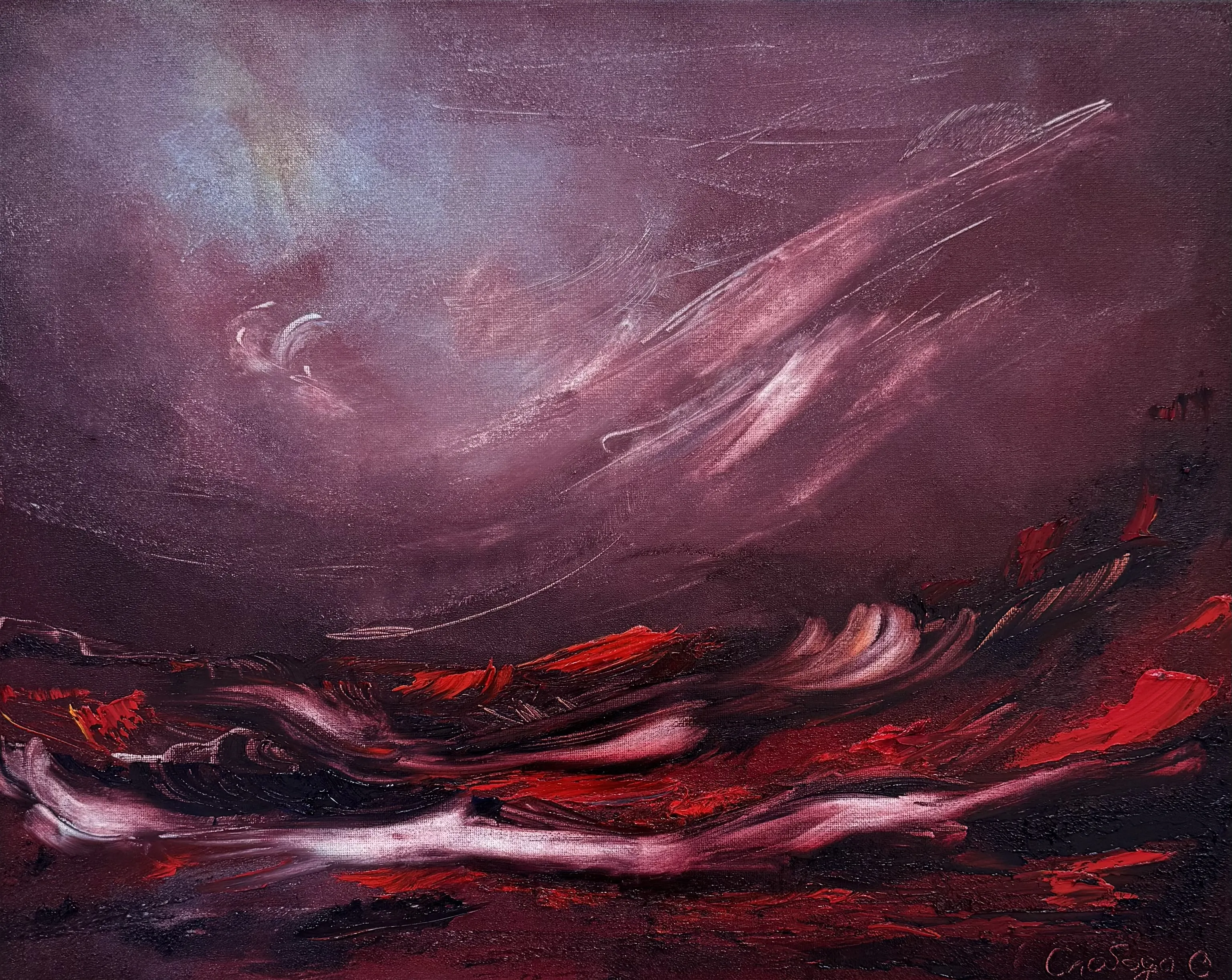Зображення "”Space“" від Olena Sloboda, розмір: 50 x 40 cm, матеріали: Олія, полотно, медіум: Живопис, місто: Lviv, Ukraine, ціна: $300